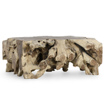 Outside The Box 40" Natural Cypress Root Square Coffee Table