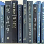 Outside The Box Blue Hardcover Book W/ Silver Titles Decor - SOLD INDIVIDUALLY