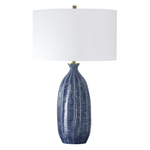 Outside The Box 29" Uttermost Bixby Coastal Blue Ceramic Table Lamp