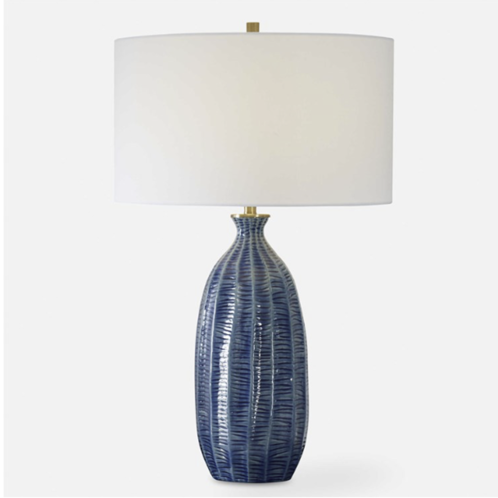 Outside The Box 29" Uttermost Bixby Coastal Blue Ceramic Table Lamp