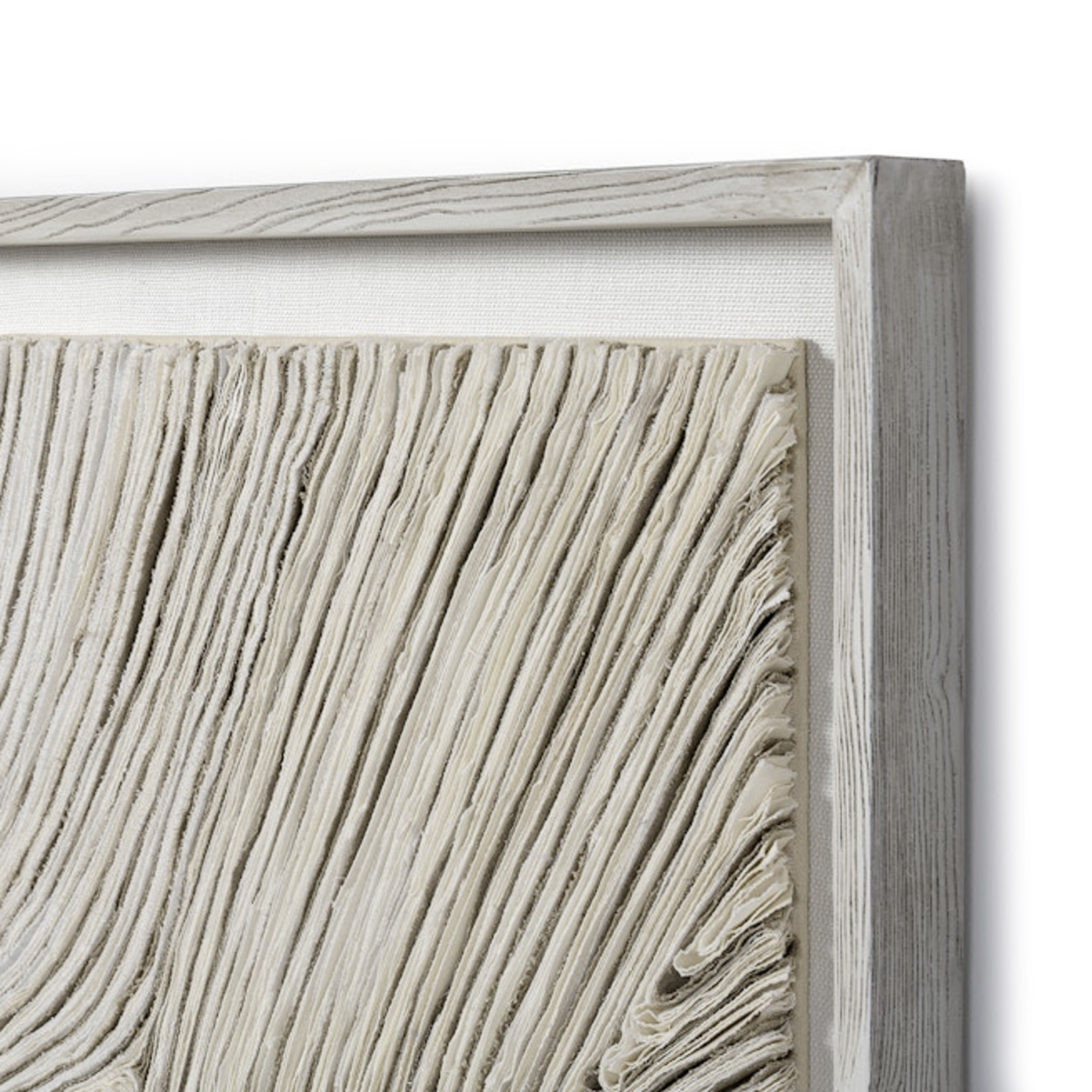 Outside The Box 41x41 Palecek Harlowe White Textured Fabric Framed Wall Decor