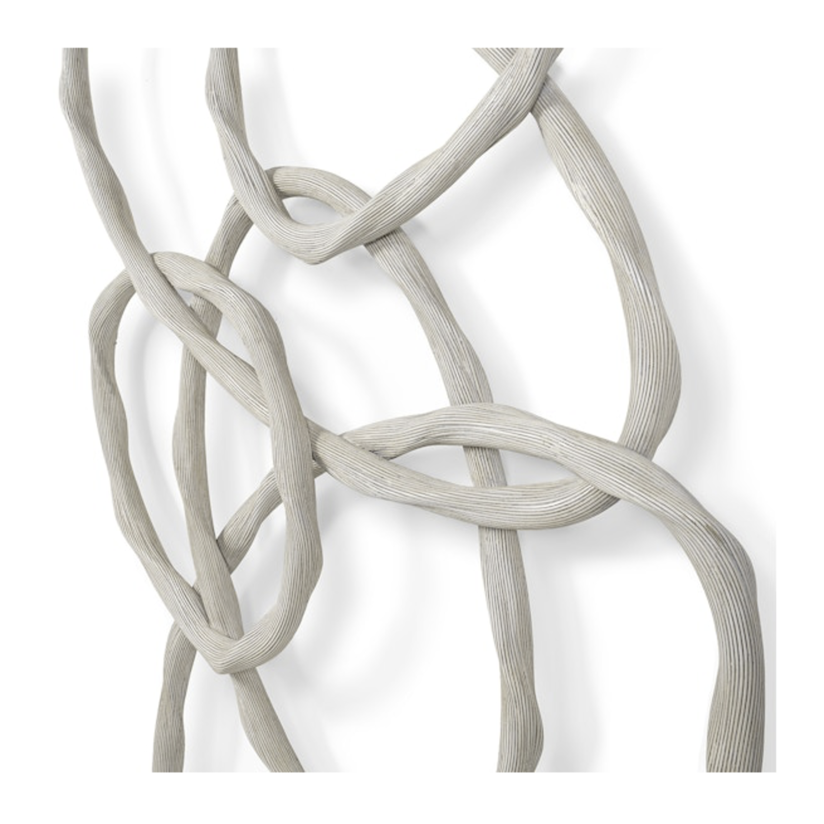 Outside The Box 84x52 Palecek Zola White Wash Rattan Hand Crafted Wall Decor