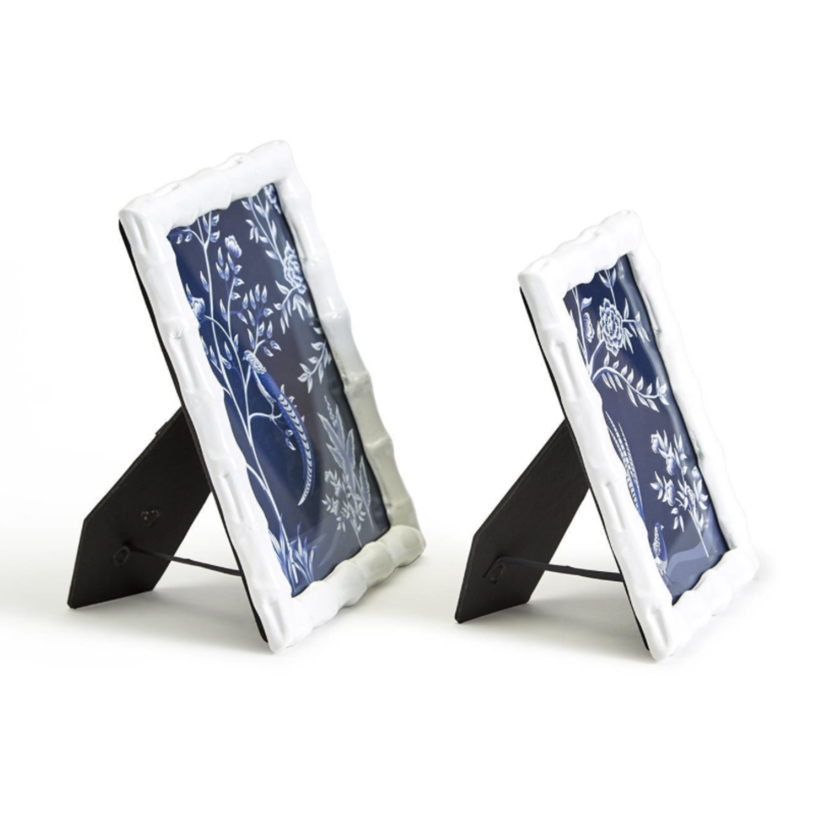 Outside The Box 5x7 Aviary White High Gloss Faux Bamboo Photo Frames