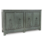 Outside The Box 63x18x36 Amherst Turquoise Reclaimed Pine 4 Door Sideboard
