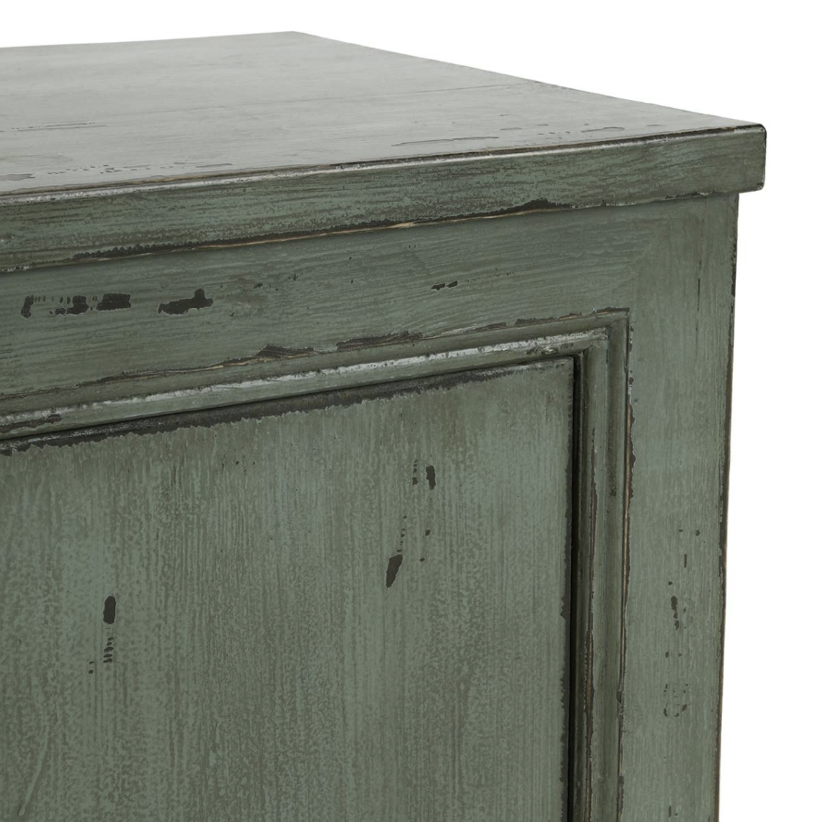Outside The Box 63x18x36 Amherst Turquoise Reclaimed Pine 4 Door Sideboard