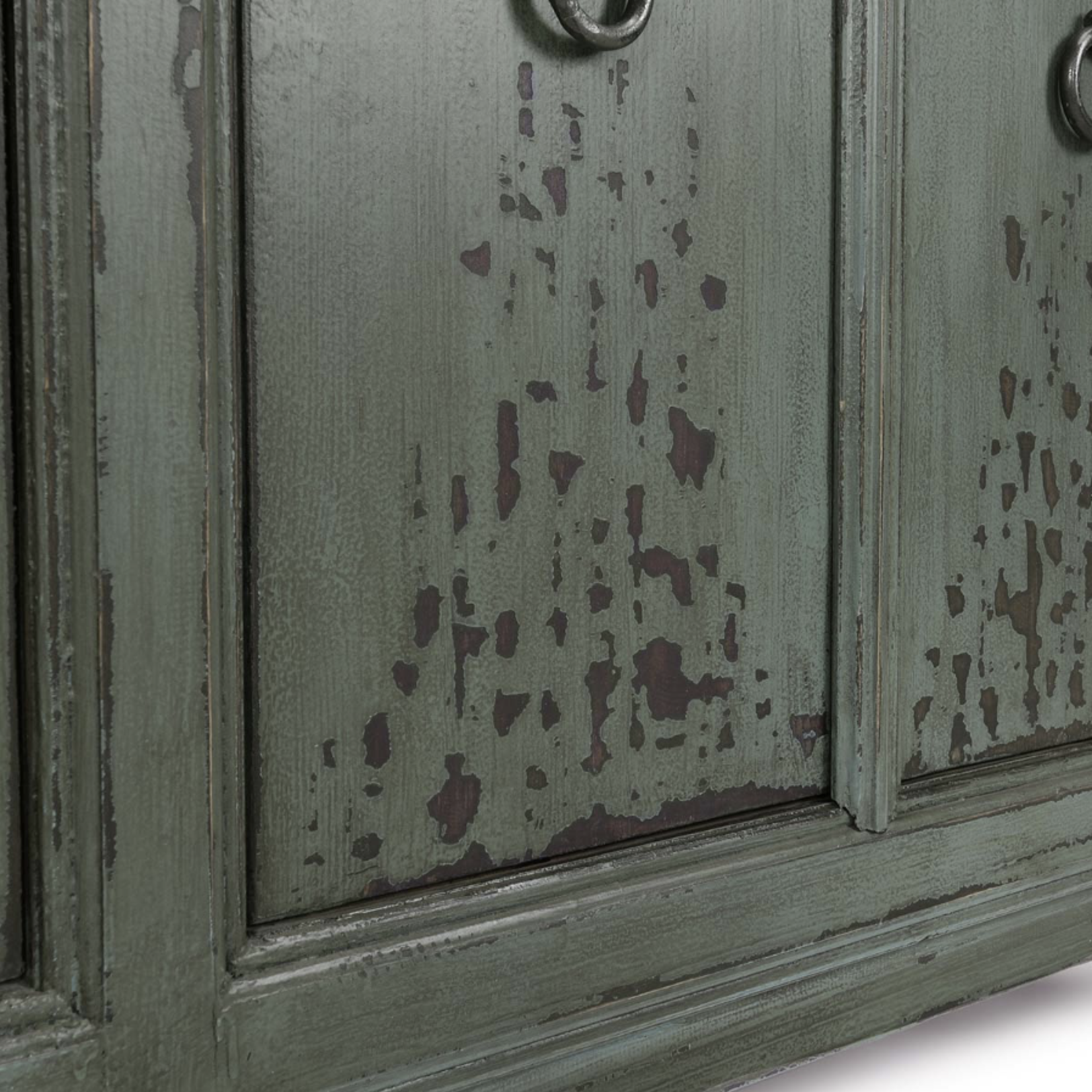 Outside The Box 63x18x36 Amherst Turquoise Reclaimed Pine 4 Door Sideboard