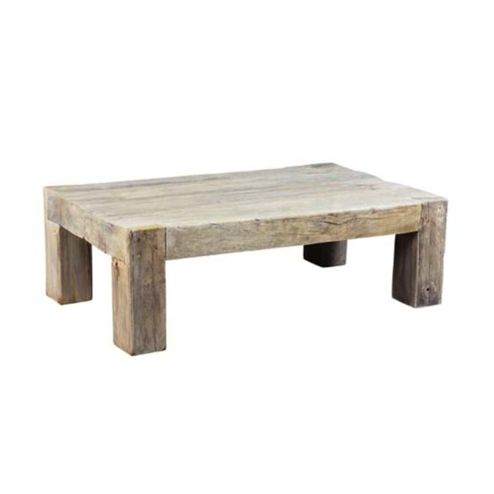Outside The Box 60x30x19 Gizelle Reclaimed Solid Wood Bleached Coffee Table