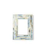 Outside The Box 4x6 Shimmer Blue & White Mother of Pearl Photo Frame