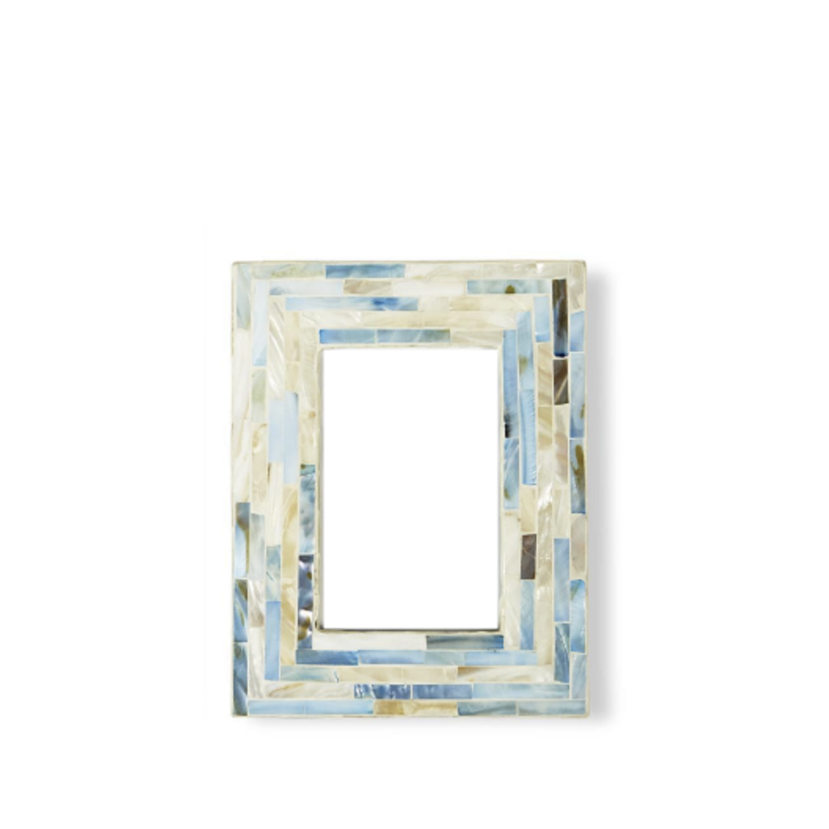 Outside The Box 4x6 Shimmer Blue & White Mother of Pearl Photo Frame