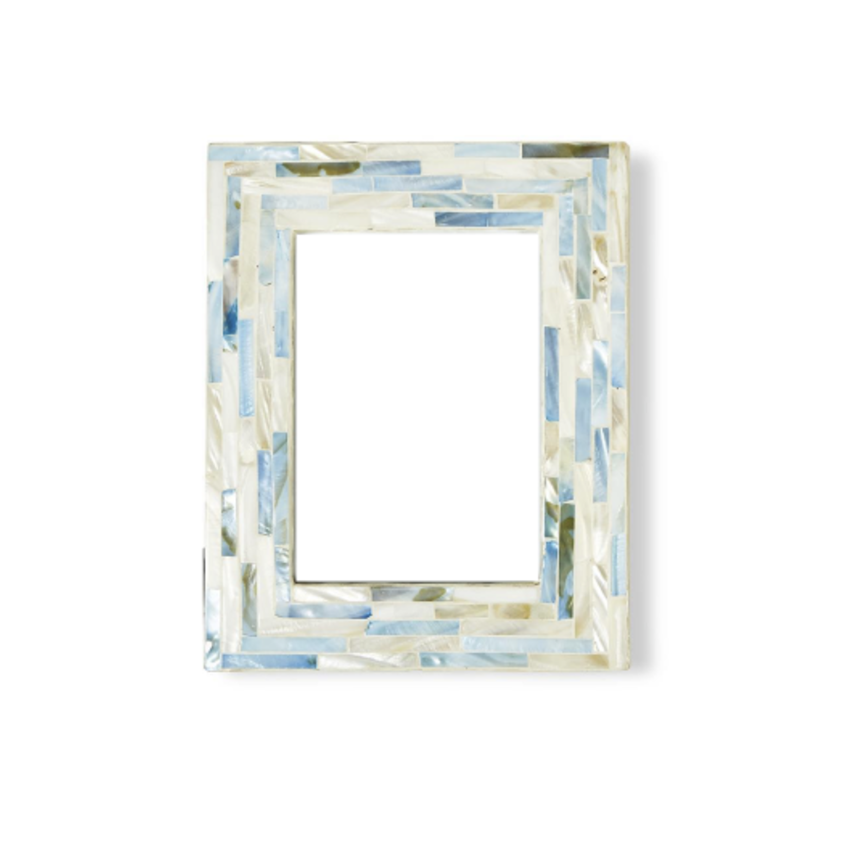 Outside The Box 5x7 Shimmer Blue & White Mother of Pearl Photo Frame