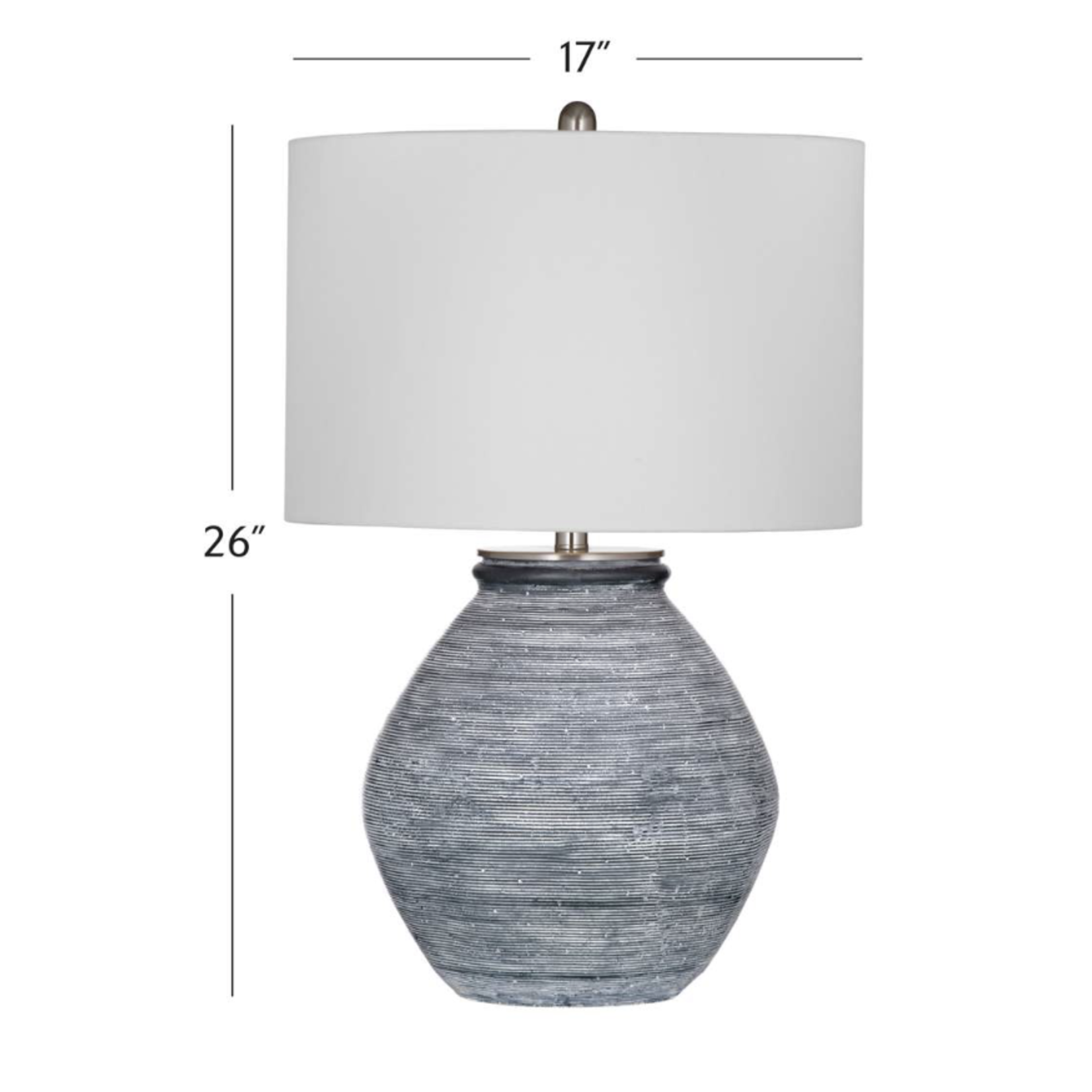 Outside The Box 26" Midlands Blue & White Textured Cement Table Lamp