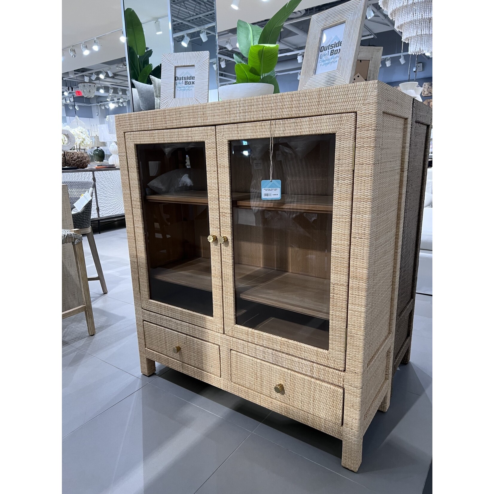 Outside The Box 43x16x48 Kagu Natural Rattan 2 Door Sideboard - RNAT