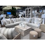 Outside The Box 118x118 Serena Bone White Kid Proof Performance Upholstered Harmony 5 Piece Modular L-Shape Sofa BU104-43 (CC)