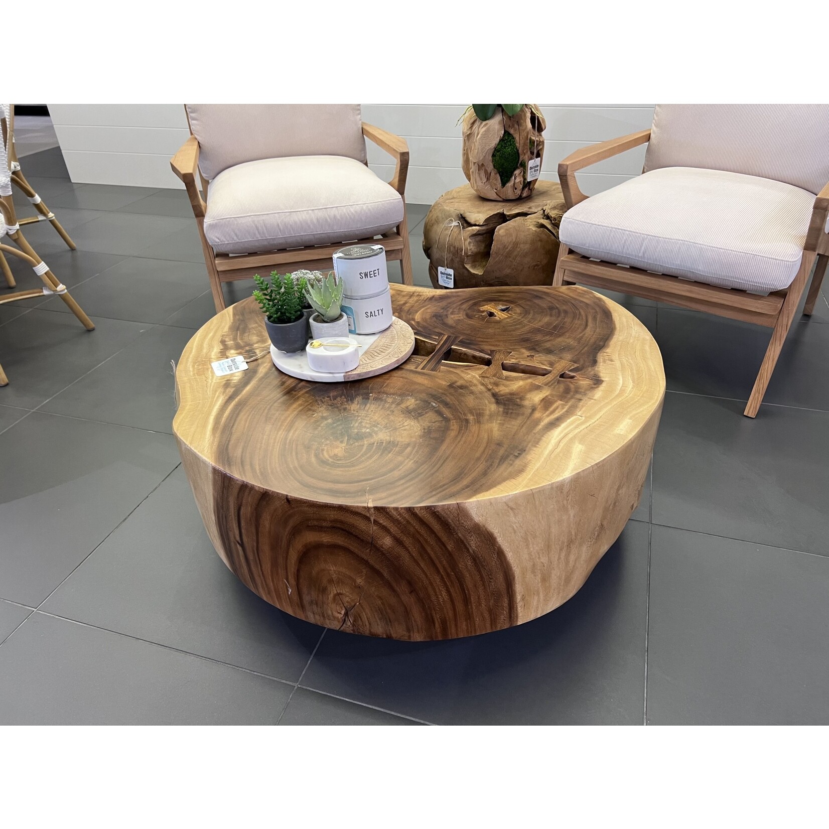 Outside The Box 38 Live Edge Reclaimed Monkey Wood Coffee Table 2