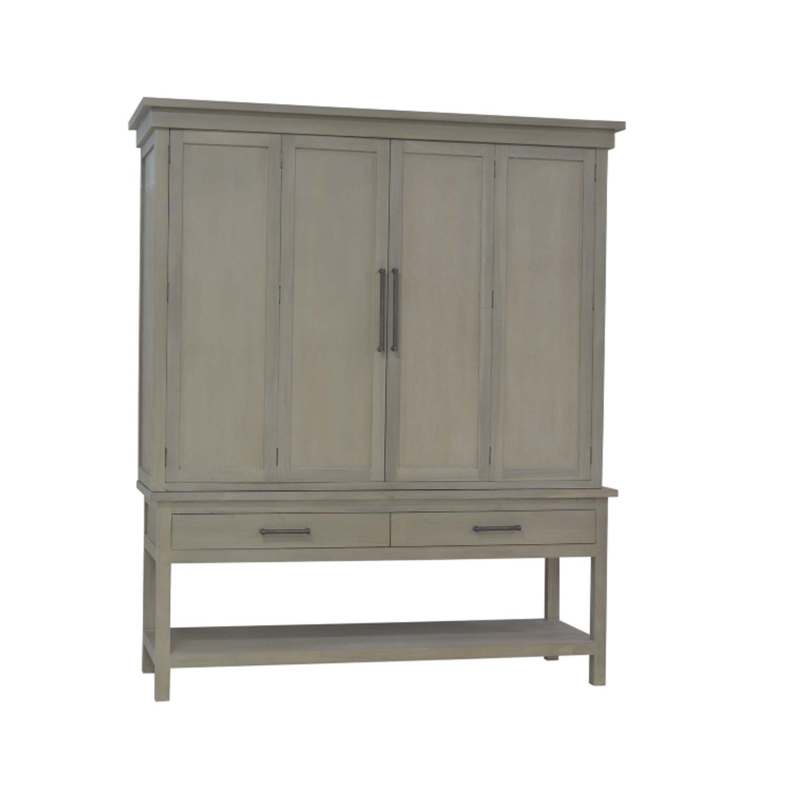Outside The Box 72x25x85 Flores Solid Mahogany 2 Door / 2 Drawer Wardrobe In Sandbar & White - SNB