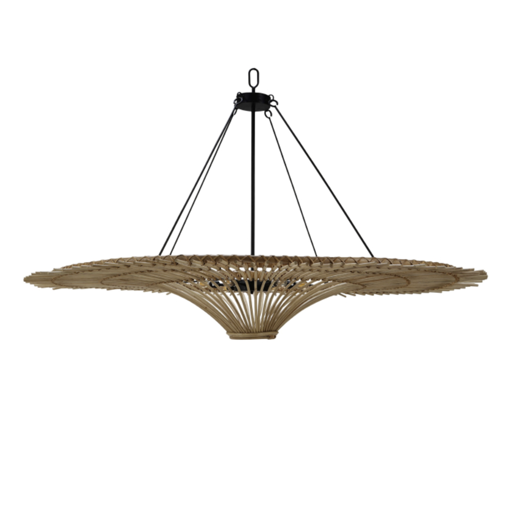 Outside The Box 12" Bahama Natural Rattan Pendant