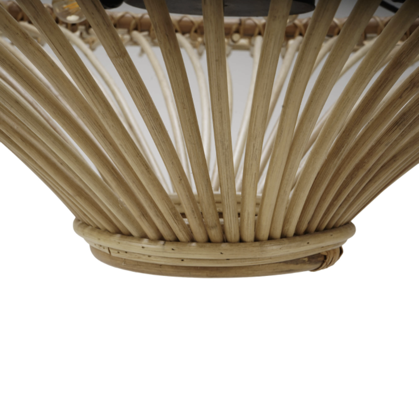 Outside The Box 12" Bahama Natural Rattan Pendant