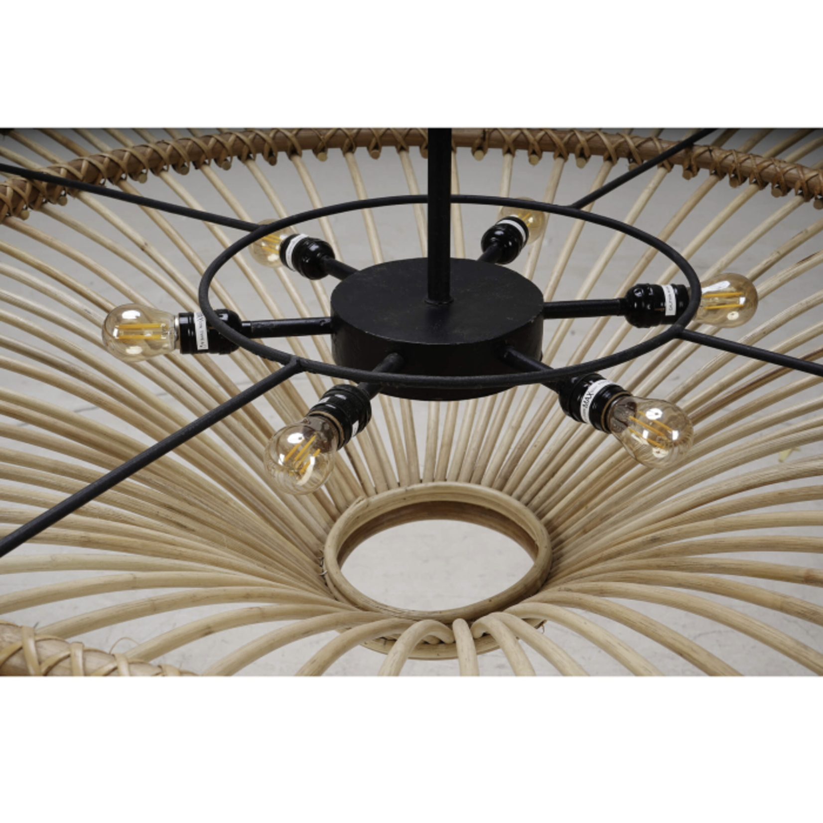 Outside The Box 12" Bahama Natural Rattan Pendant