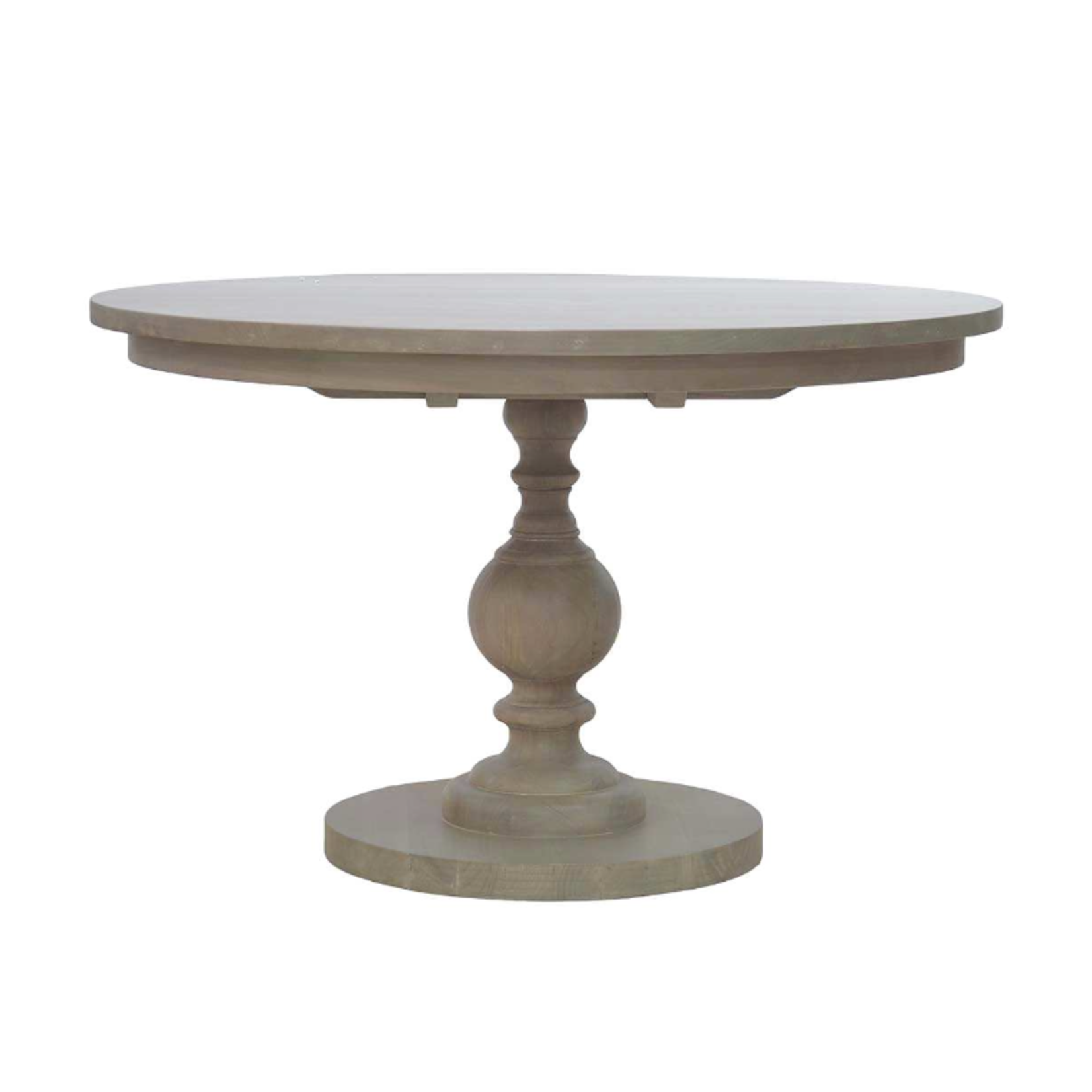 Outside The Box 48" Goucho Mahogany Round Trestle Dining Table In Sandbar - SNB