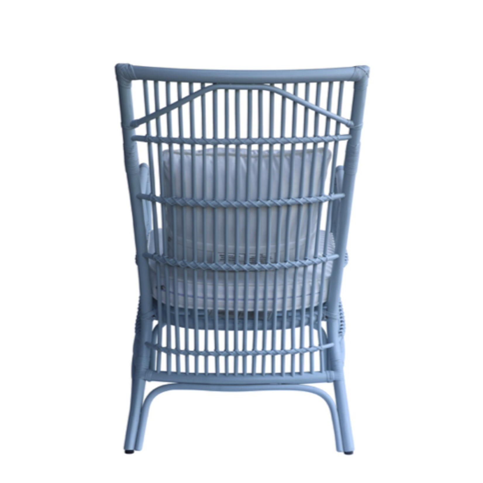 Outside The Box Winston II Rattan Arm Dining Chair In Sky Blue
