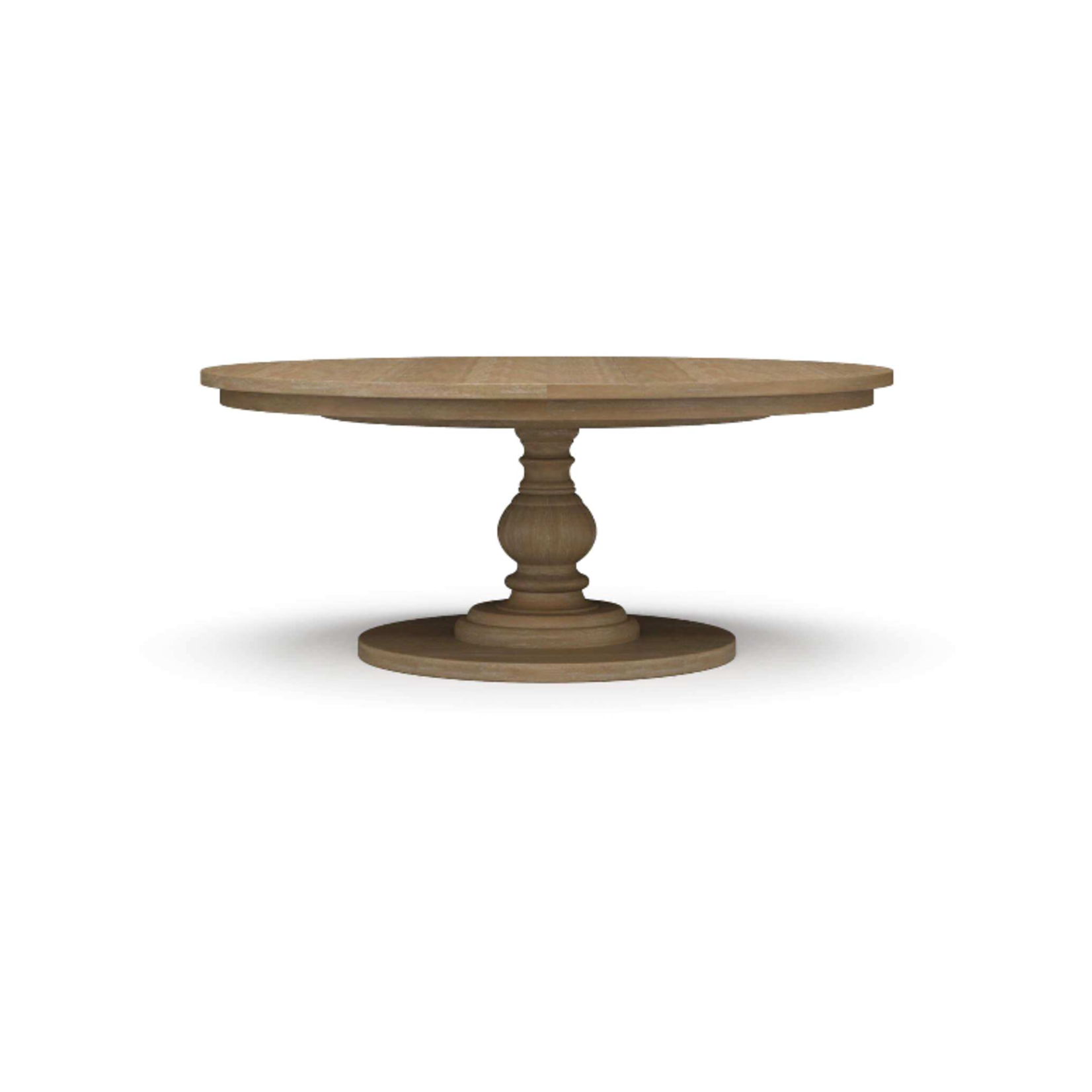 Outside The Box 72" Goucho Mahogany Round Trestle Dining Table In Sandbar