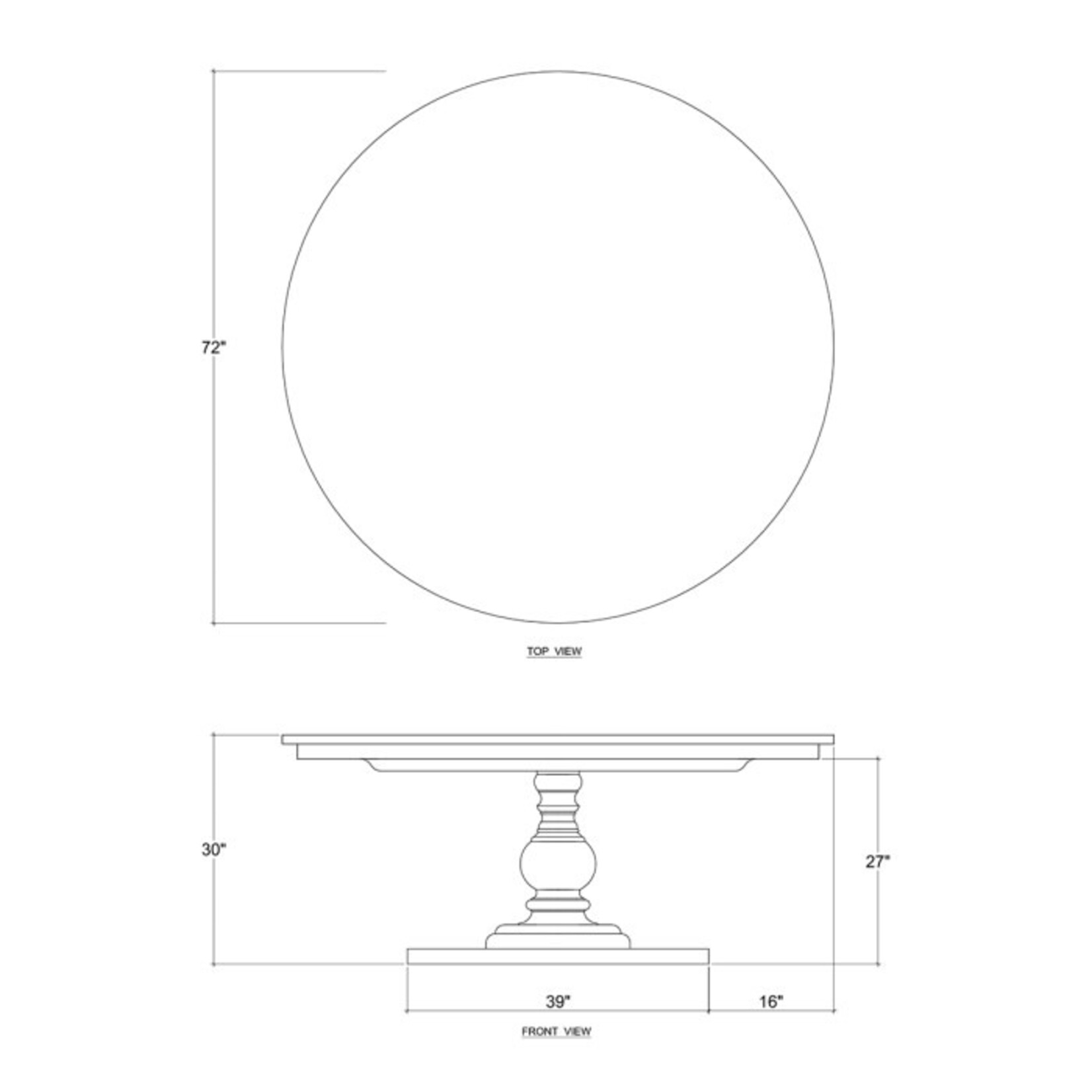 Outside The Box 72" Goucho Mahogany Round Trestle Dining Table In Sandbar