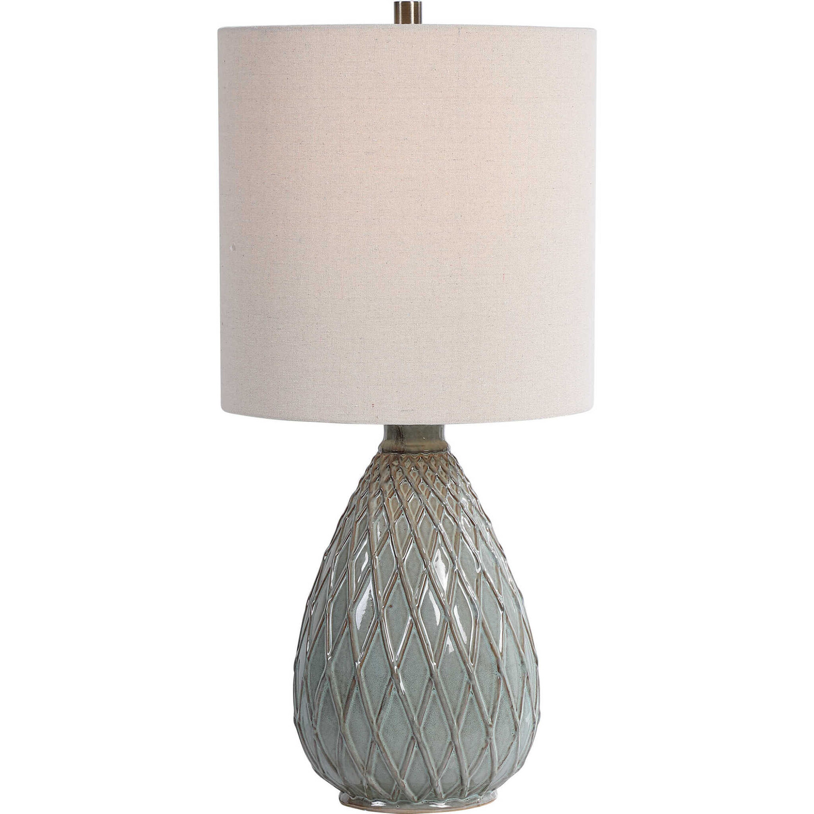 Outside The Box 29" Uttermost Aqua & Rust Table Lamp Coastal Green