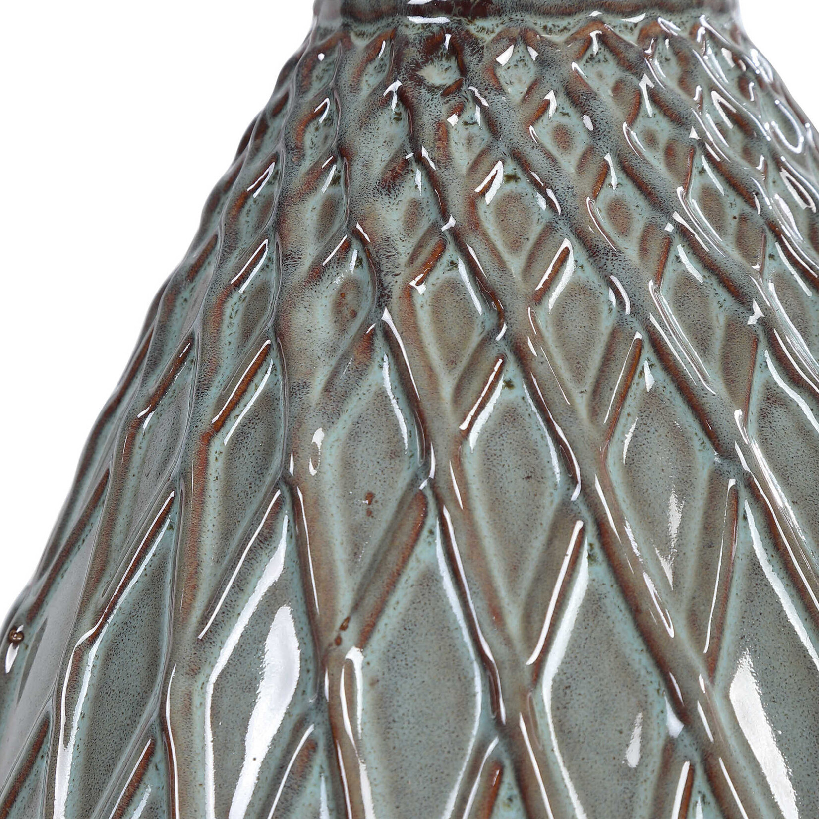 Outside The Box 29" Uttermost Aqua & Rust Table Lamp Coastal Green