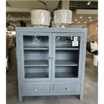 Outside The Box 43x16x48 Kagu Homburg Blue Wash Raffia 2 Door Sideboard - RFHM