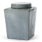 Outside The Box 9" Leif Light Gray Stoneware Tea Container With Lid