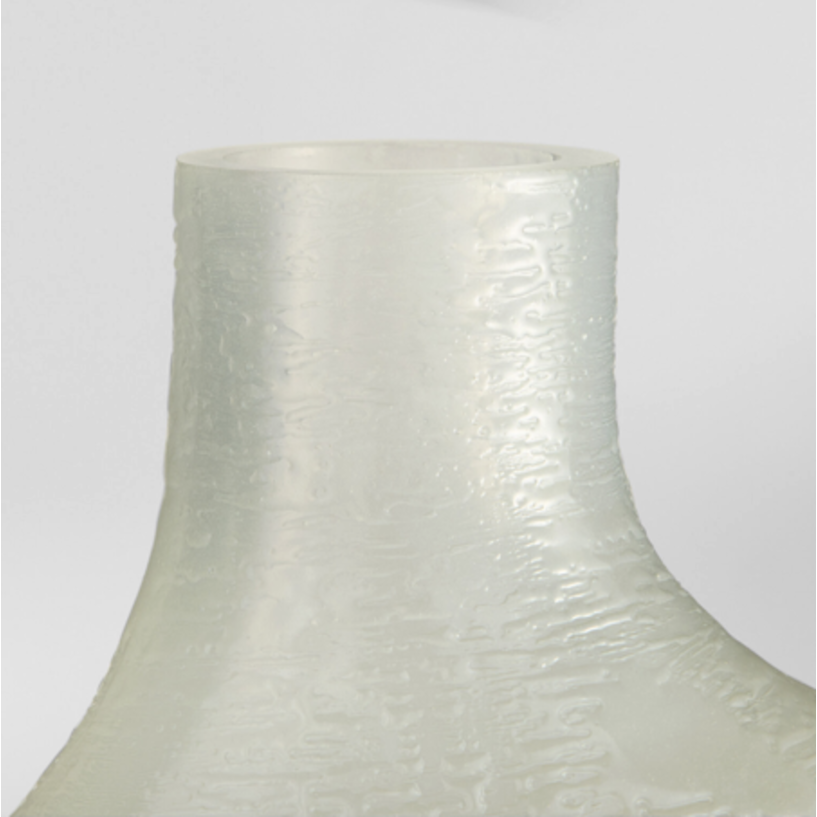 Outside The Box 16" Taku Icy Teal Tall Handcrafted Glass Vase