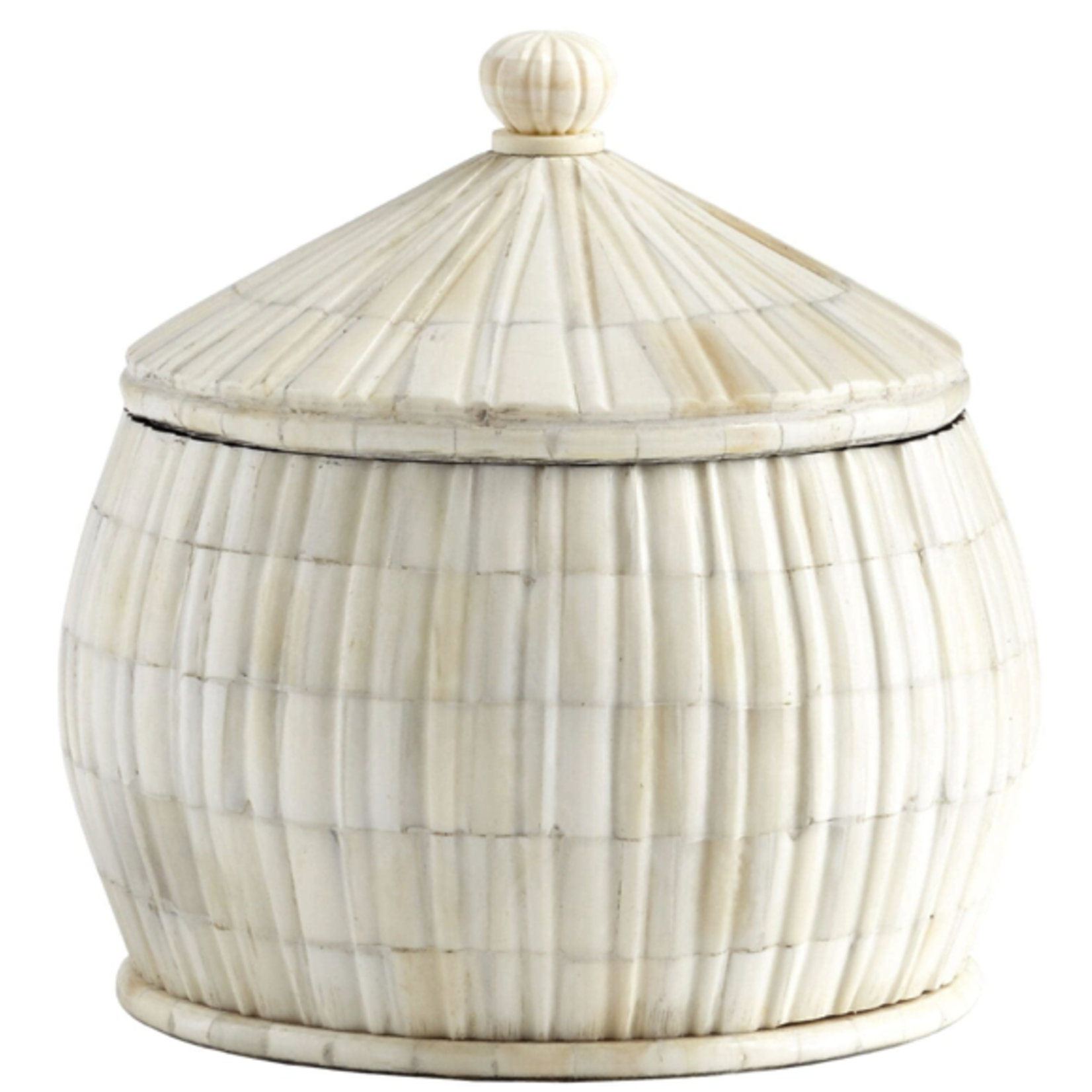 Outside The Box 8" For Keeps White Bone And Wood Container
