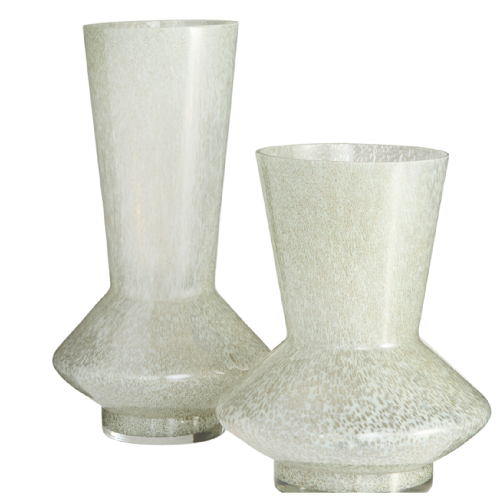 Outside The Box 15" Pilat Taupe Tall Glass Vase