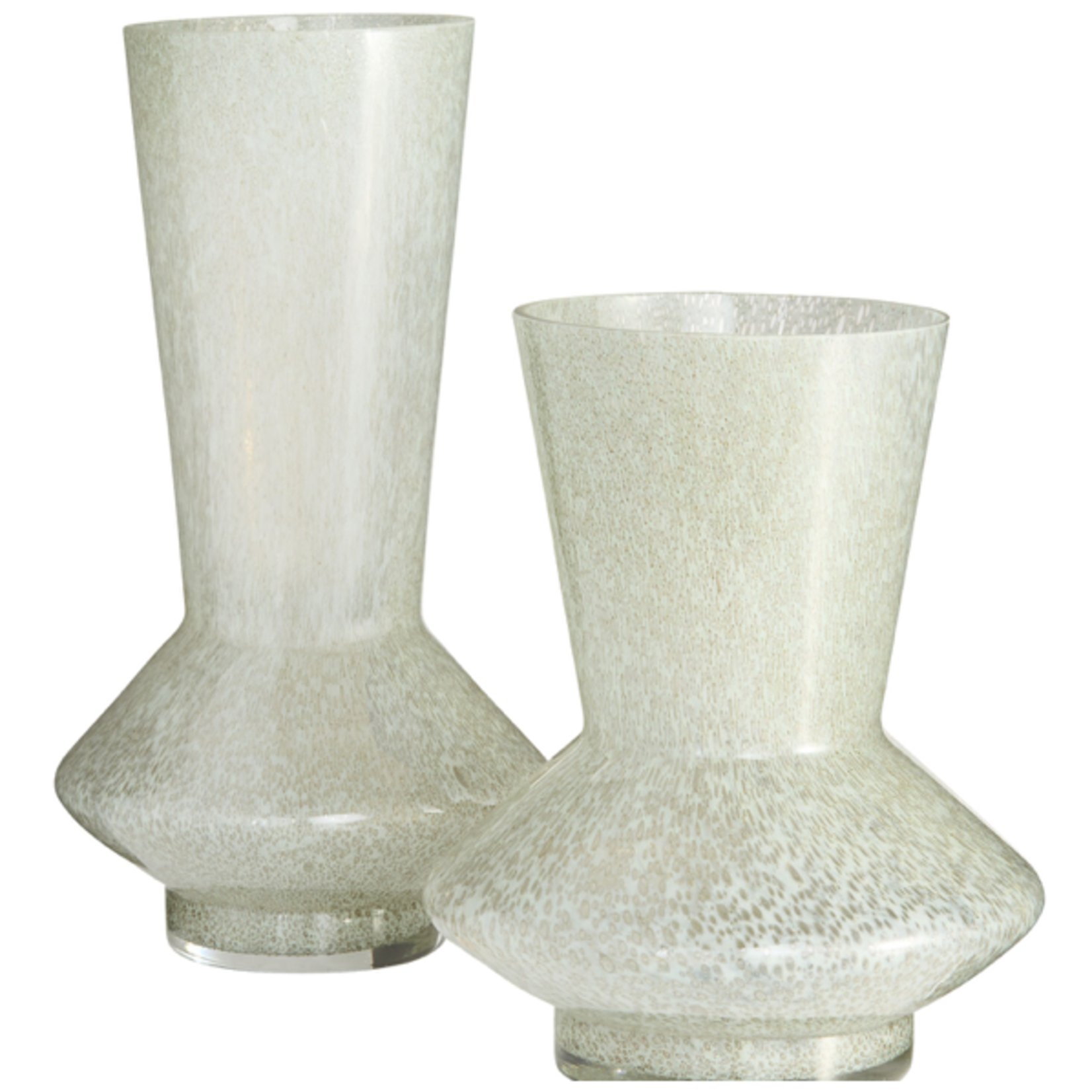 Outside The Box 12" Pilat Taupe Tall Glass Vase