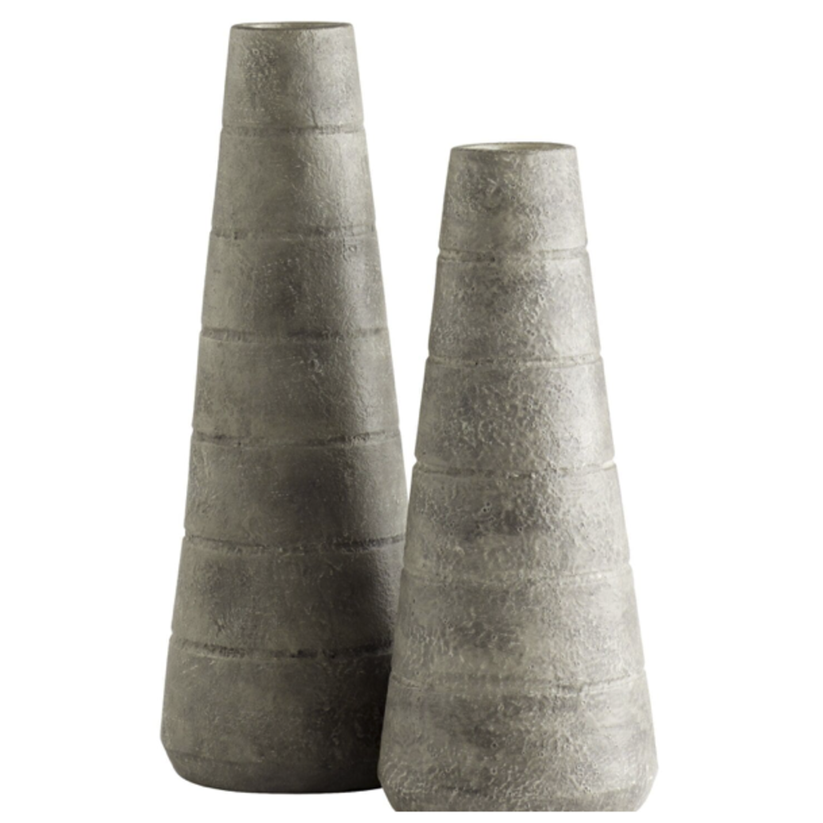 Outside The Box 17" Thera Grey Earthenware Ceramic Vase