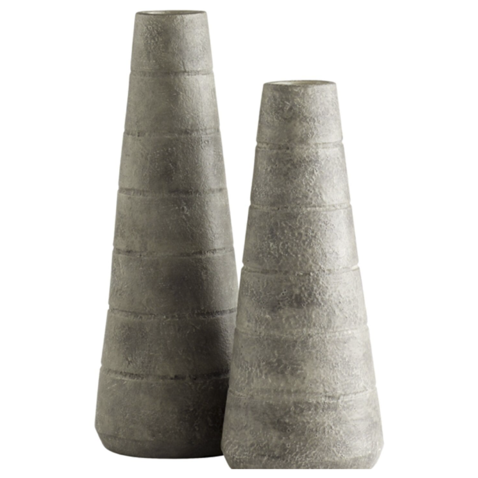 Outside The Box 20" Thera Grey Earthenware Ceramic Vase
