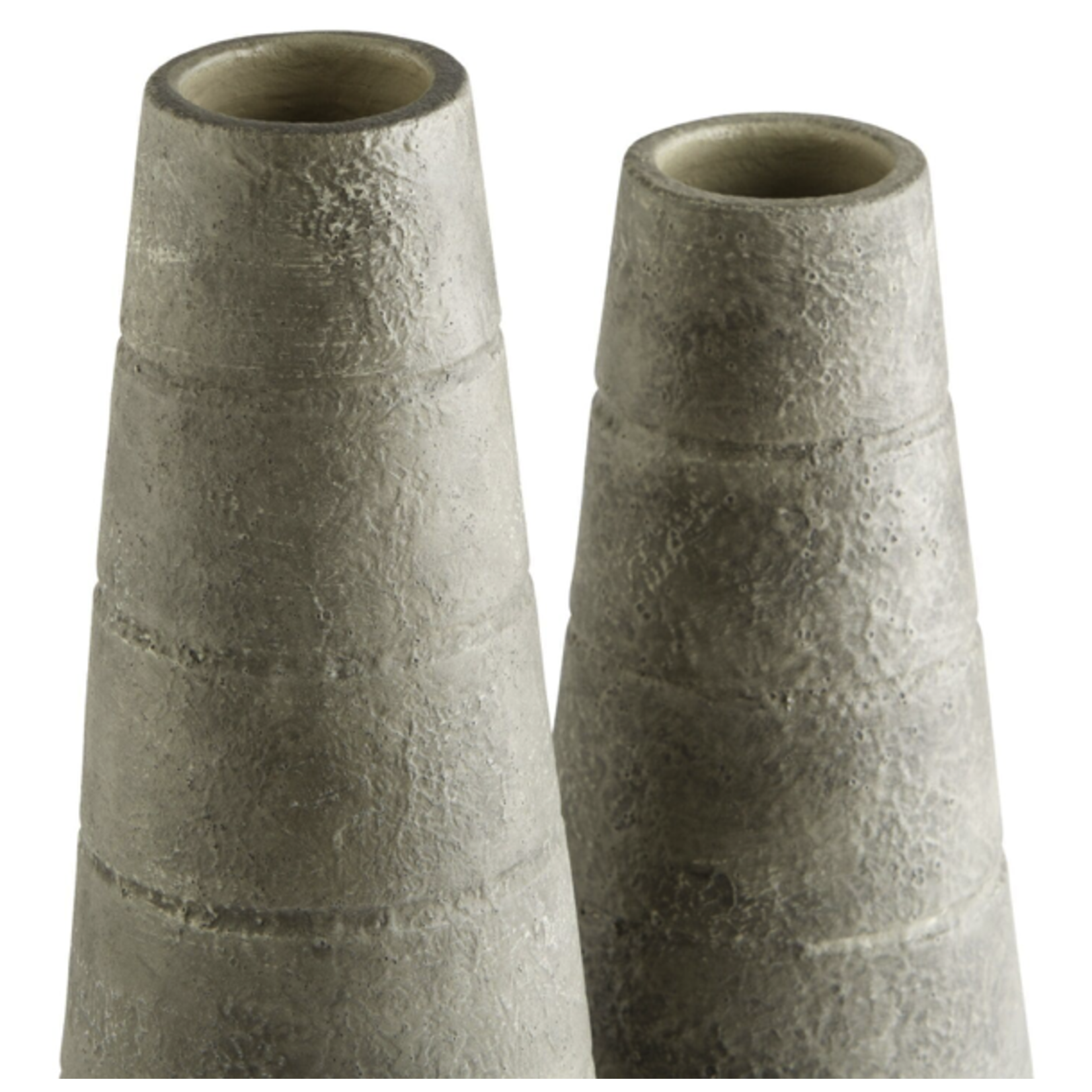 Outside The Box 20" Thera Grey Earthenware Ceramic Vase