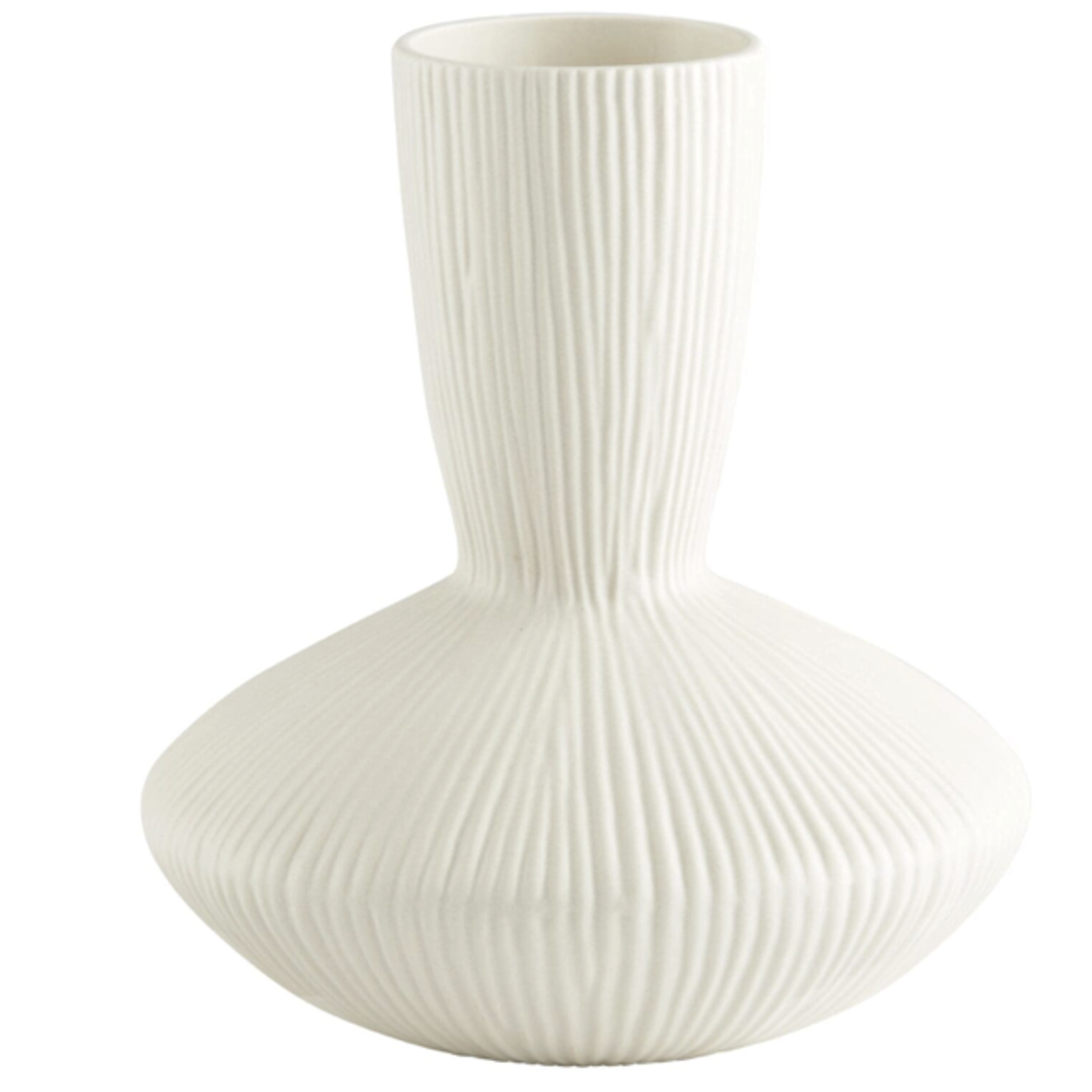Outside The Box 12" Echo White Ceramic Vase