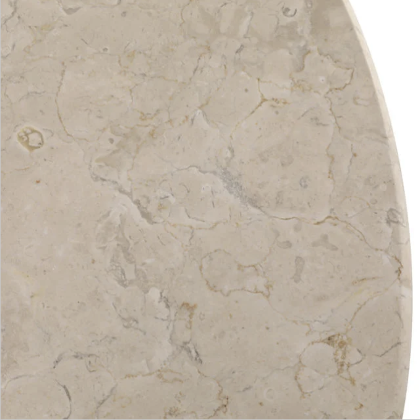 Outside The Box 43" Oja White Washed Oak & Marble Top Round Coffee Table