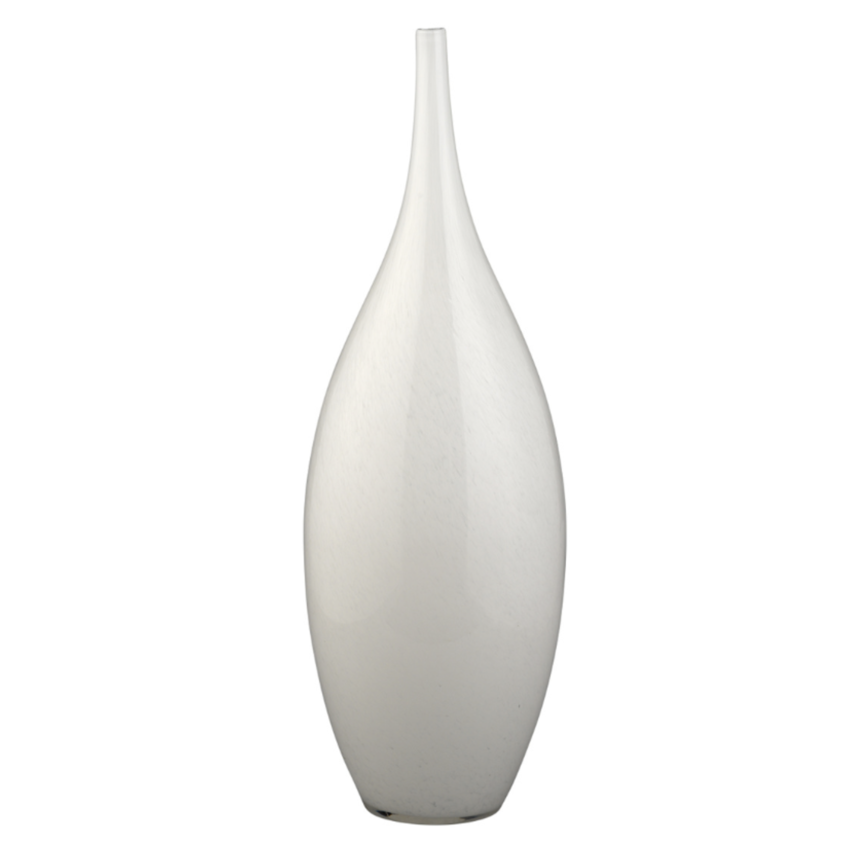 Outside The Box 19", 15" & 11" Set of 3 Nymph White Hand Blown Glass  Decorative Vases