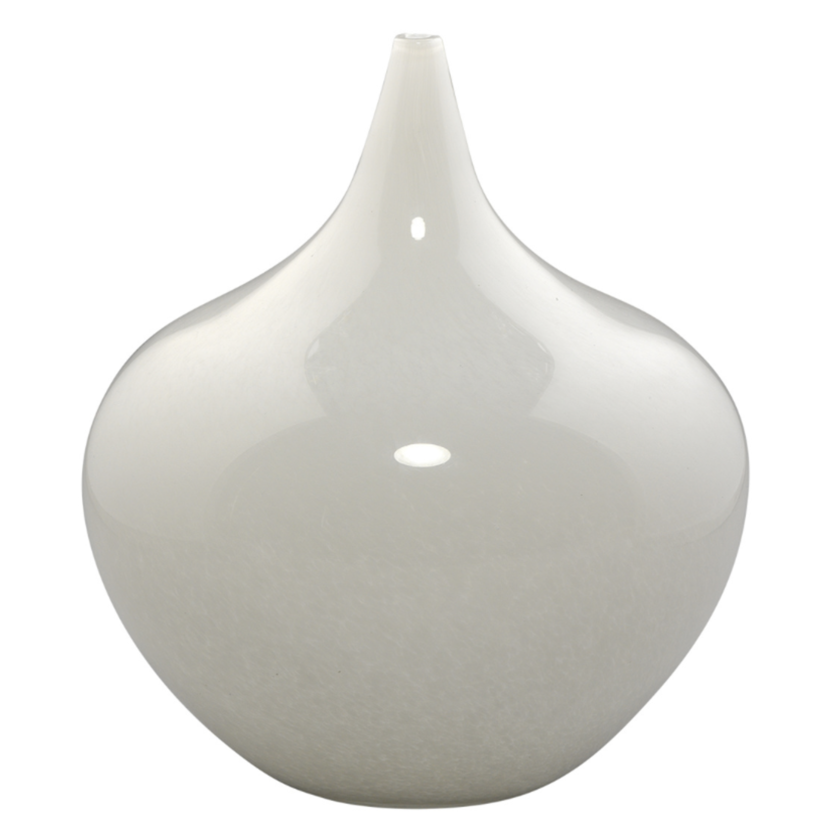 Outside The Box 19", 15" & 11" Set of 3 Nymph White Hand Blown Glass  Decorative Vases