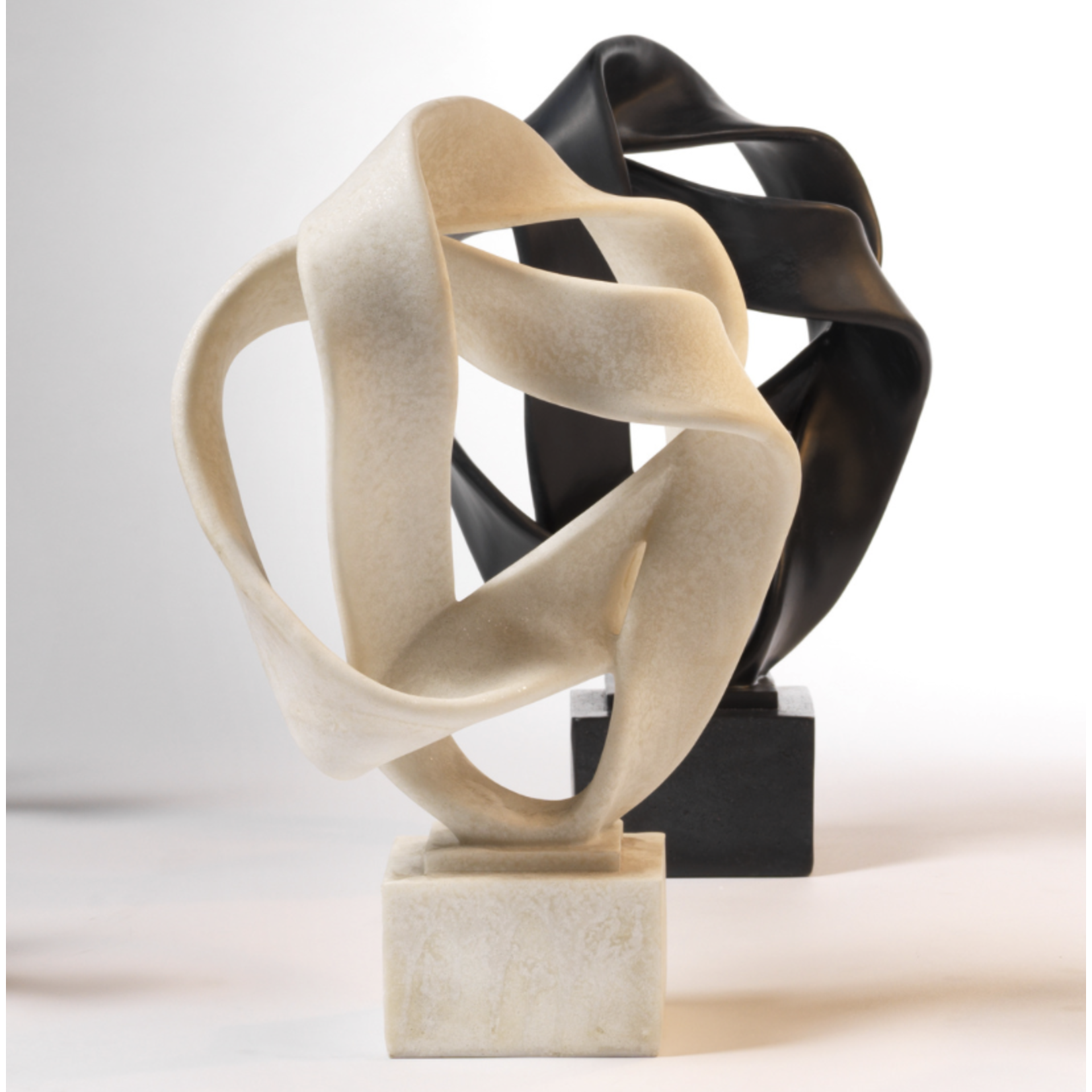 Outside The Box 17" Intertwined Off White Sculpture On Stand