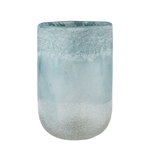 Outside The Box 12" Haweswater Frosted Turquoise Glass Vase