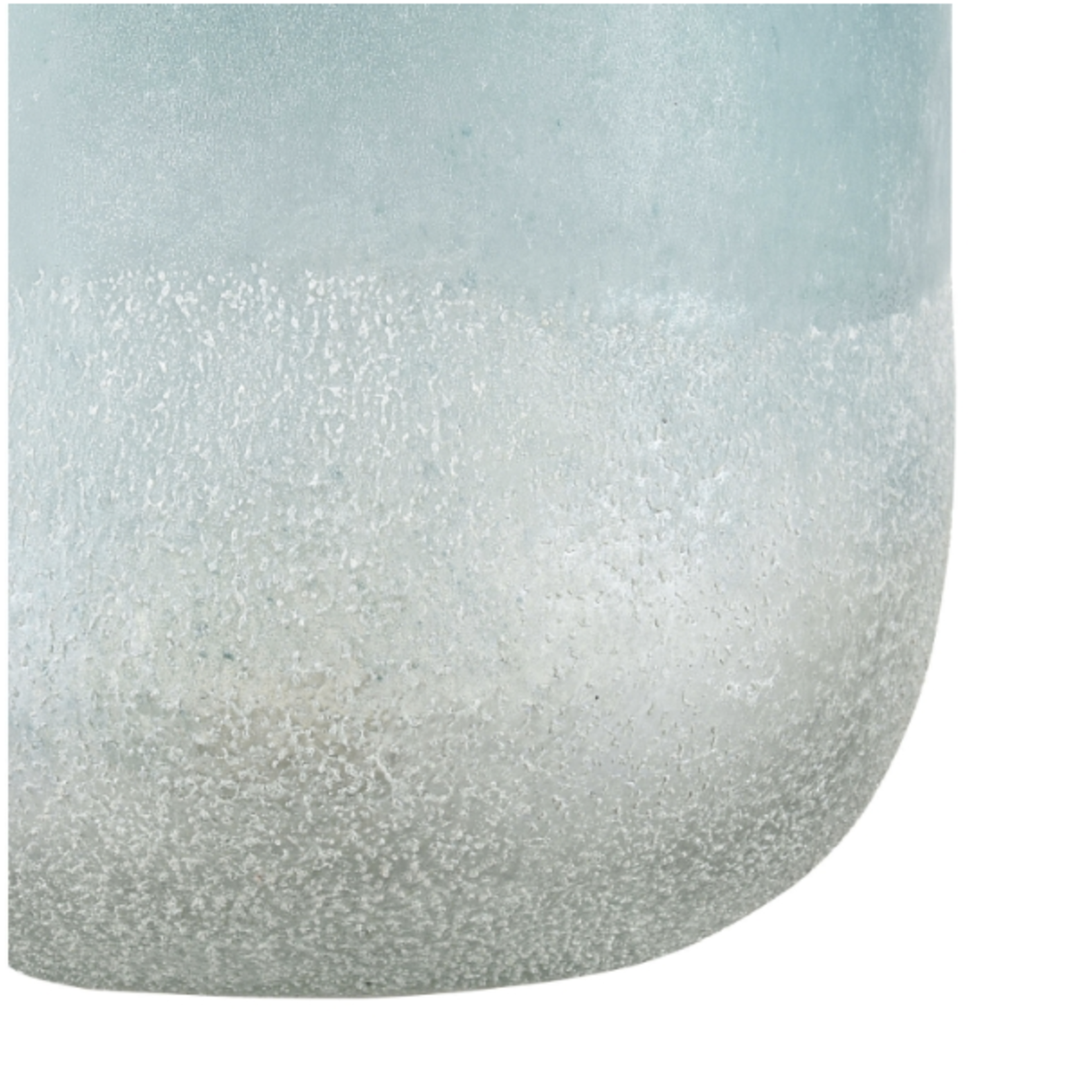 Outside The Box 12" Haweswater Frosted Turquoise Glass Vase