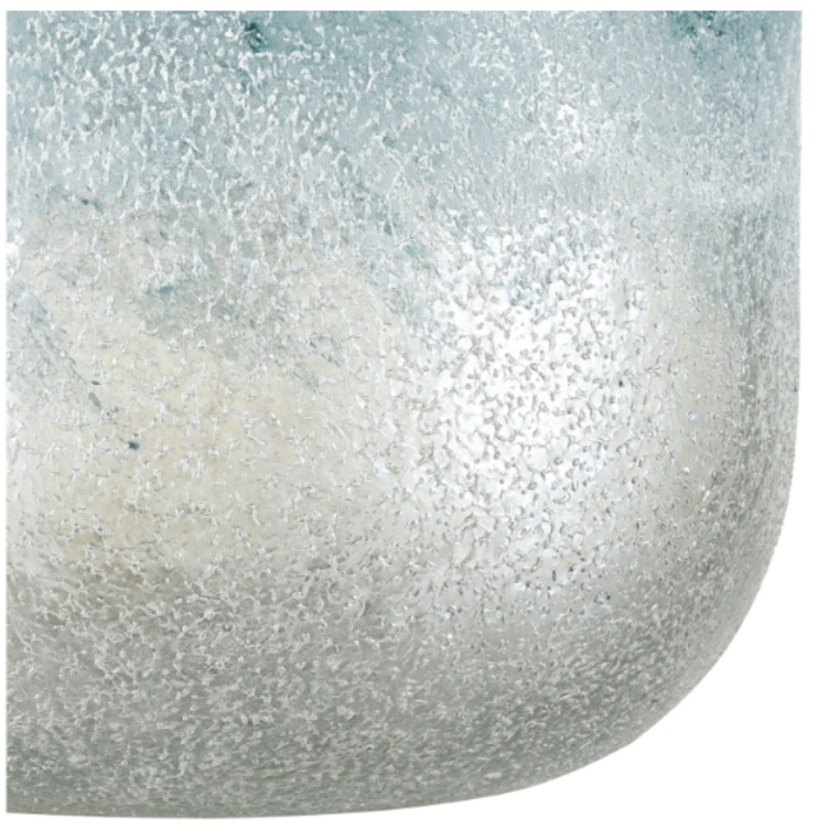 Outside The Box 10" Haweswater Frosted Turquoise Glass Vase