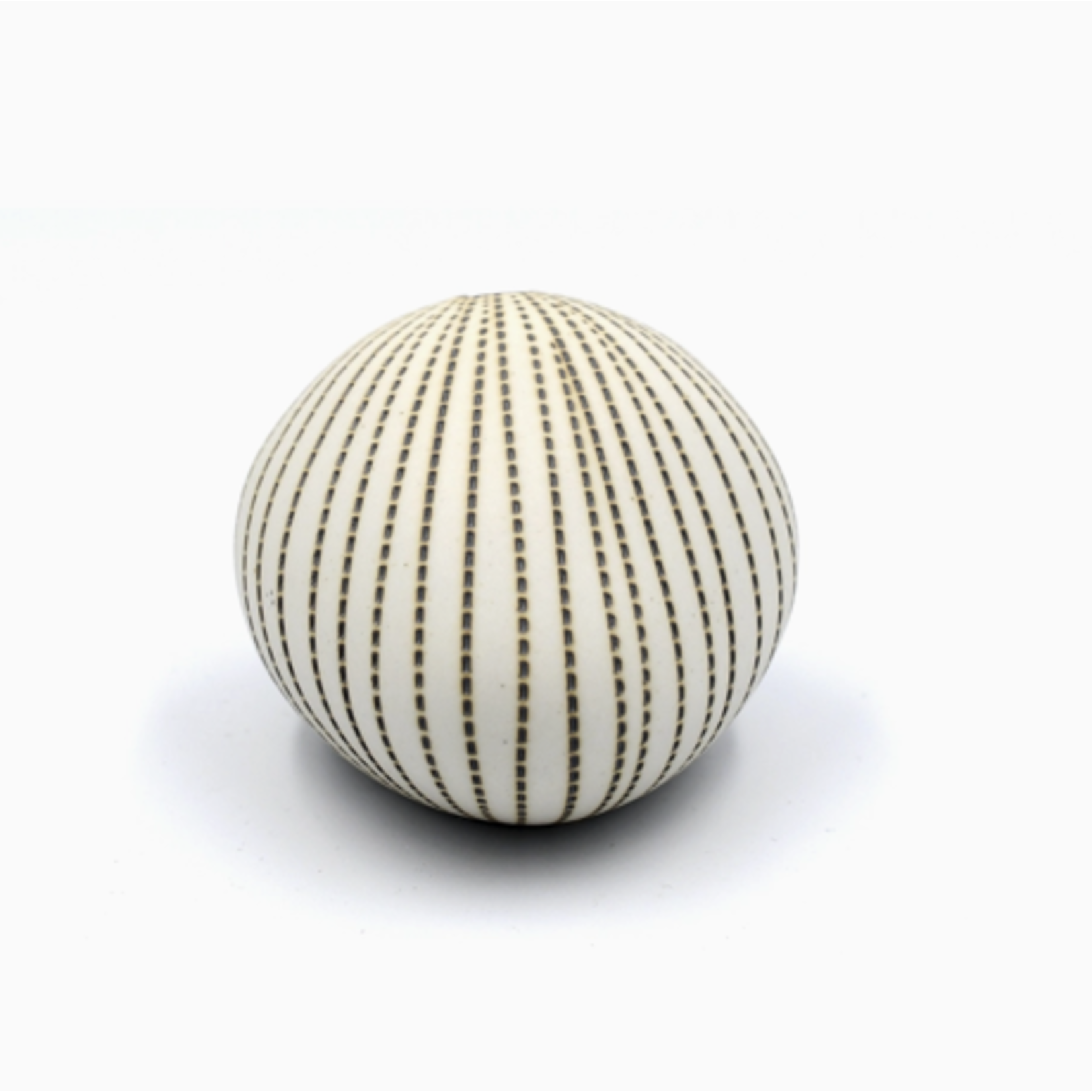 Outside The Box 4" Pebble Ivory & Brown Dots Handcrafted Porcelain Mini Bud Vase
