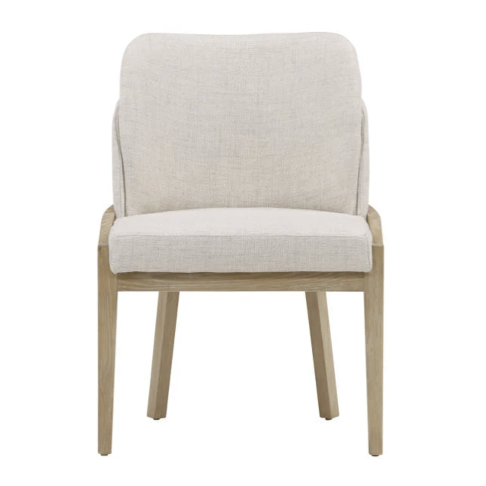Outside The Box Jacquelyn Light Natural Performance Fabric Elm Wood Dining Chair