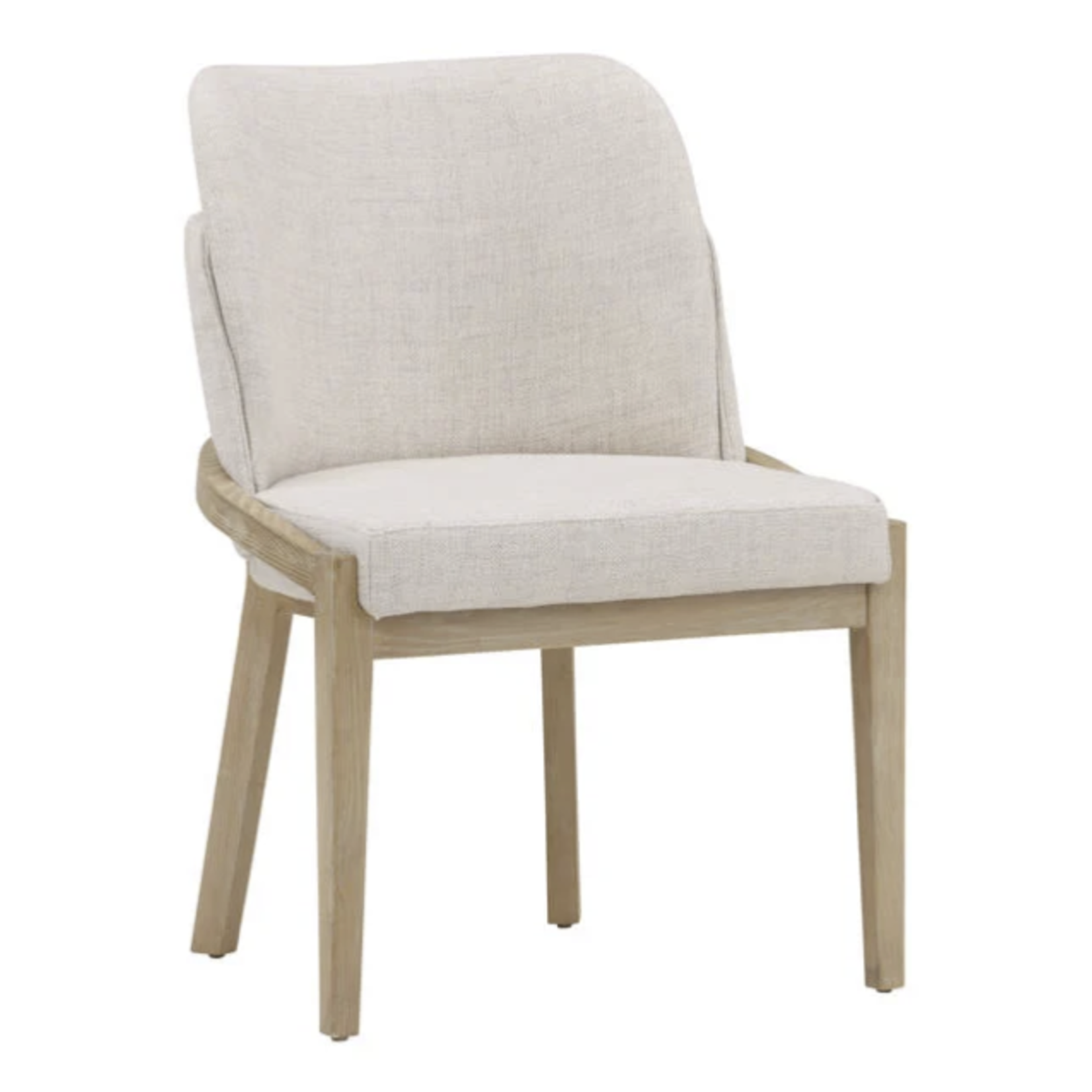 Outside The Box Jacquelyn Light Natural Performance Fabric Elm Wood Dining Chair