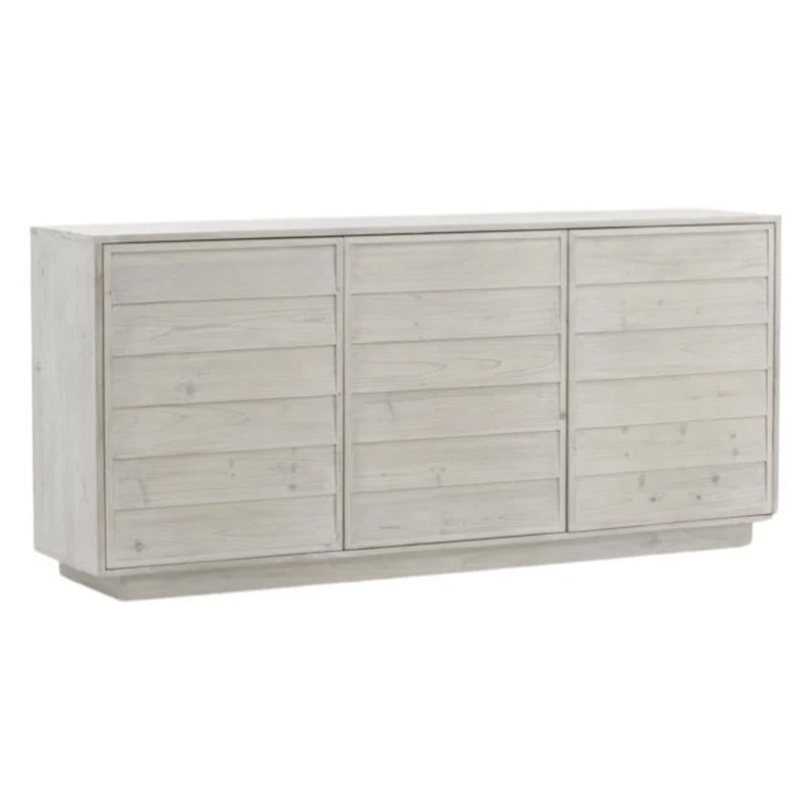 Outside The Box 79x18x36 Ives White Wash Reclaimed Pine Wood Sideboard