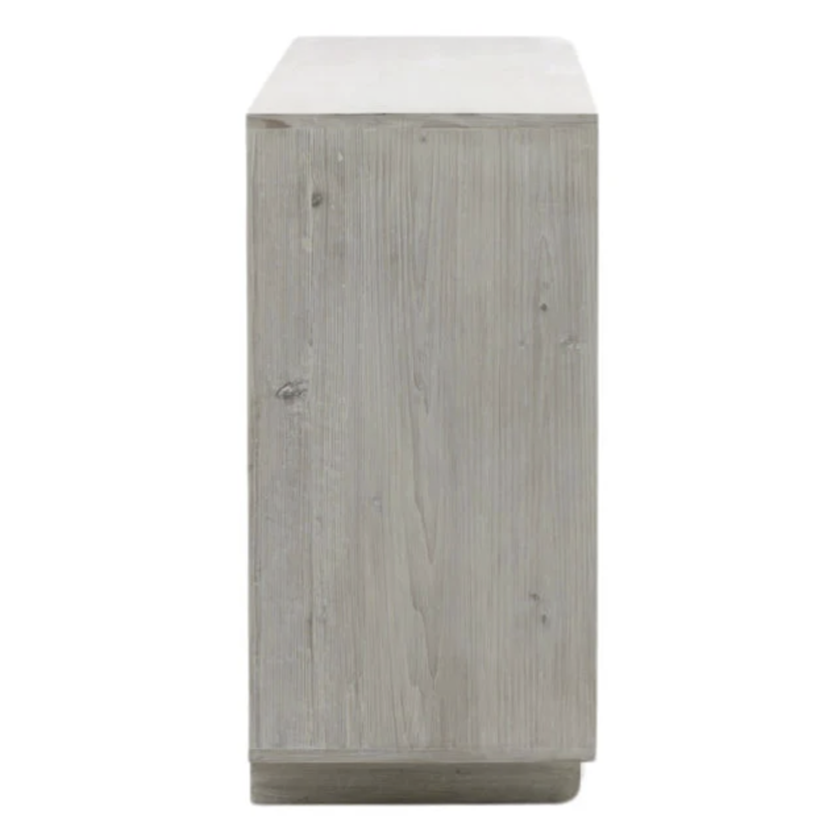 Outside The Box 79x18x36 Ives White Wash Reclaimed Pine Wood Sideboard